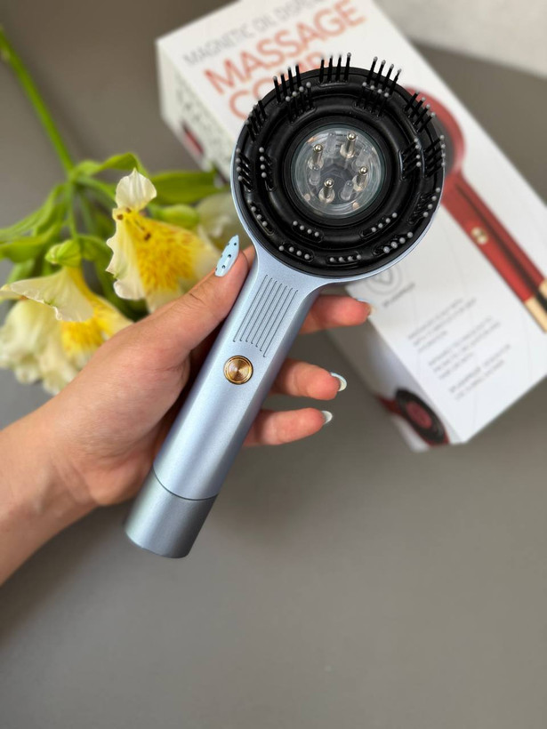 شانه و ماساژور برقی اسکالپ سر اورجینال با محفظه روغن تراپی مدل XC-901