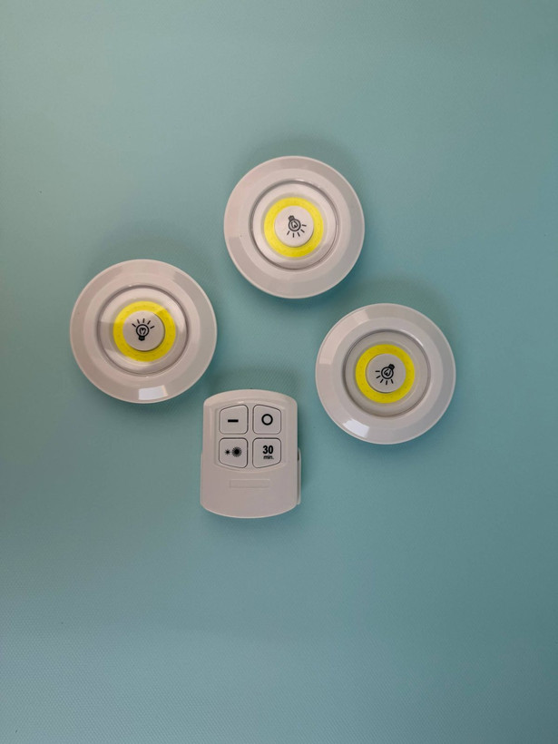 چراغ زیر کابینتی ریموت دار اورجینال 3in1 بسته 3 عددی