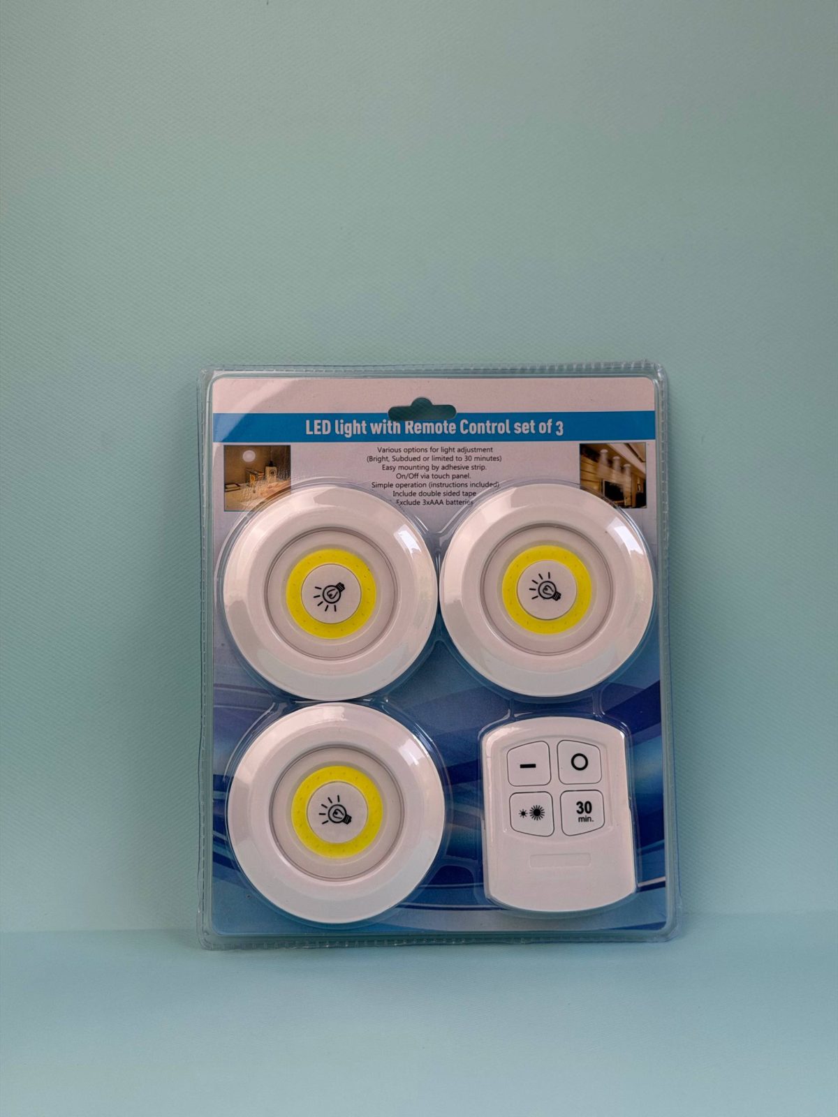 چراغ زیر کابینتی ریموت دار اورجینال 3in1 بسته 3 عددی